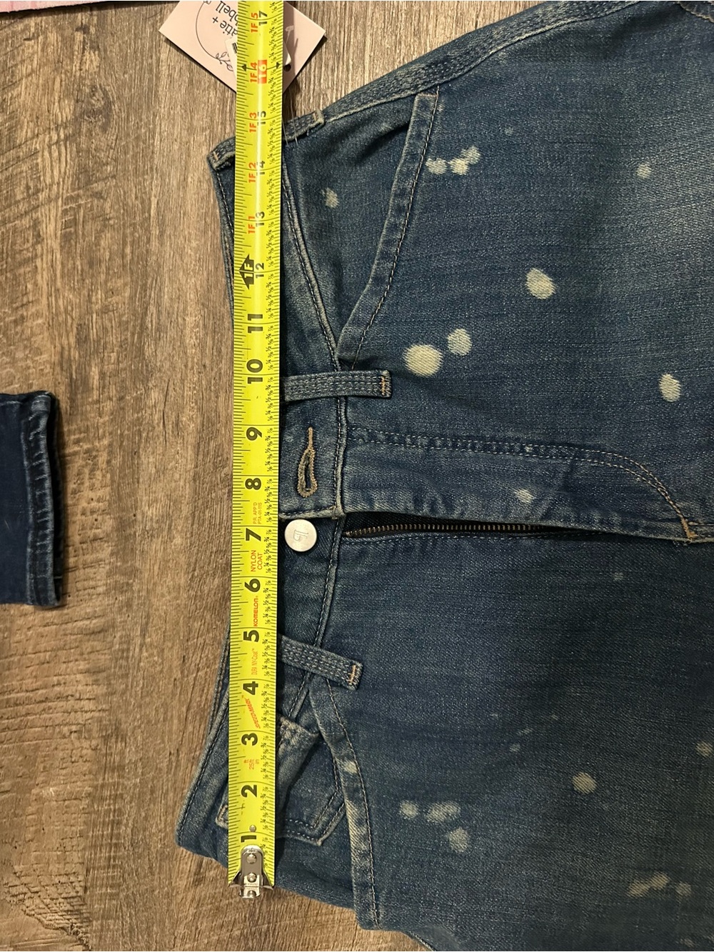 Pilcro by Anthropologie Blue Bleached Heart Boyfriend Jeans - Picture 3 of 3